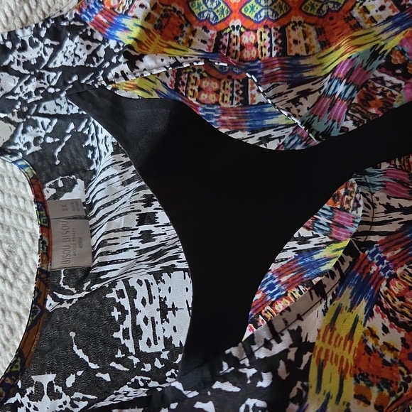 Bisou Bisou 2X Multicolor Graphic Sleeveless Tank Top - Picture 2 of 6